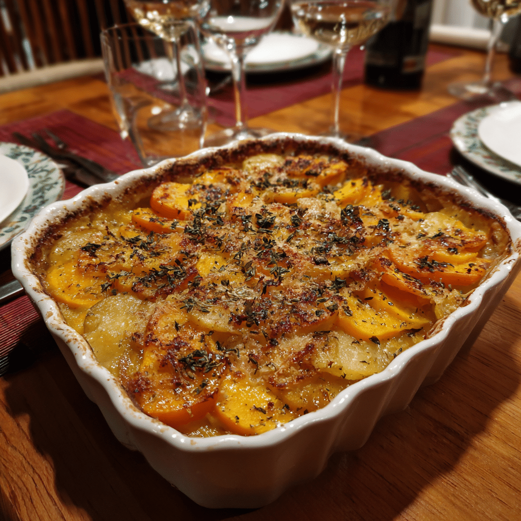 Gratin de potiron et pommes de terre WW