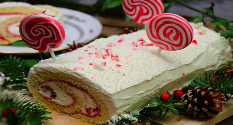 Buche de framboise et chocolat blanc au Thermomix