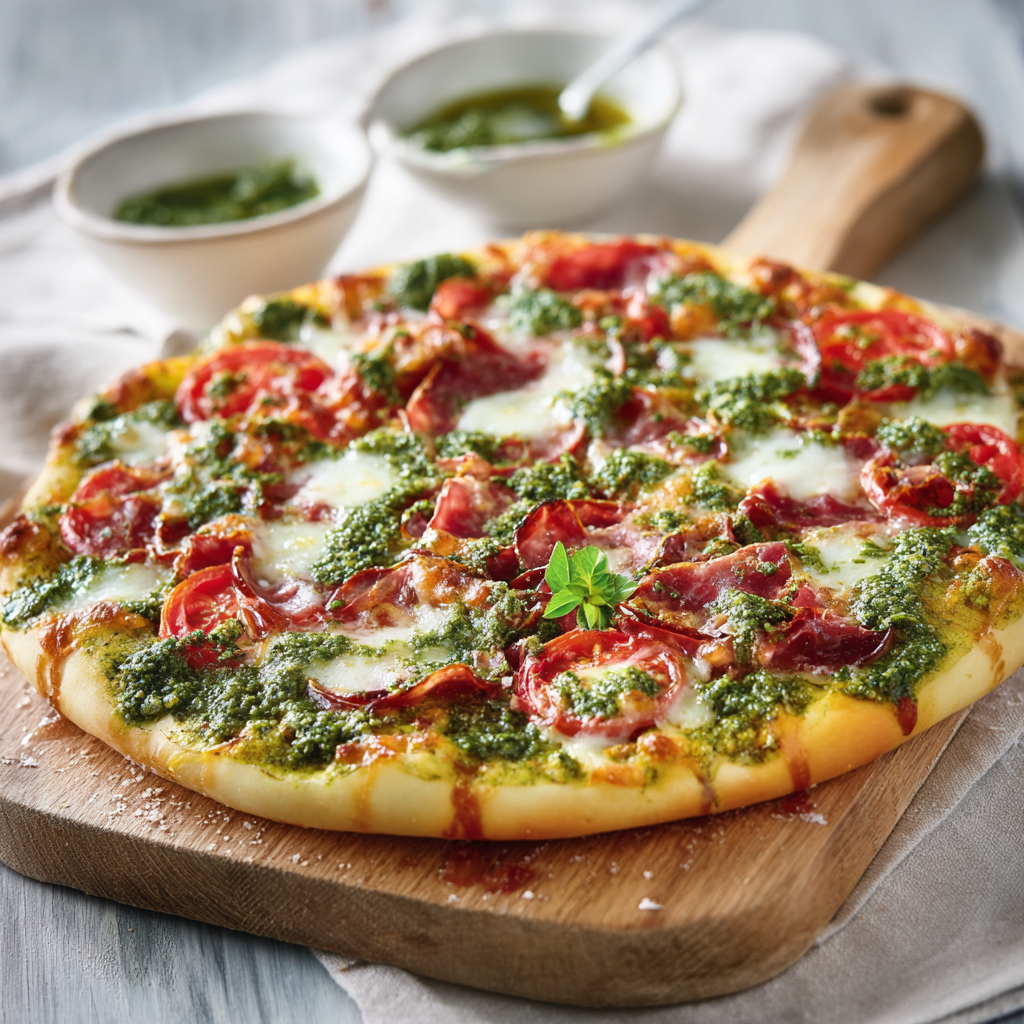 Pizza au pesto