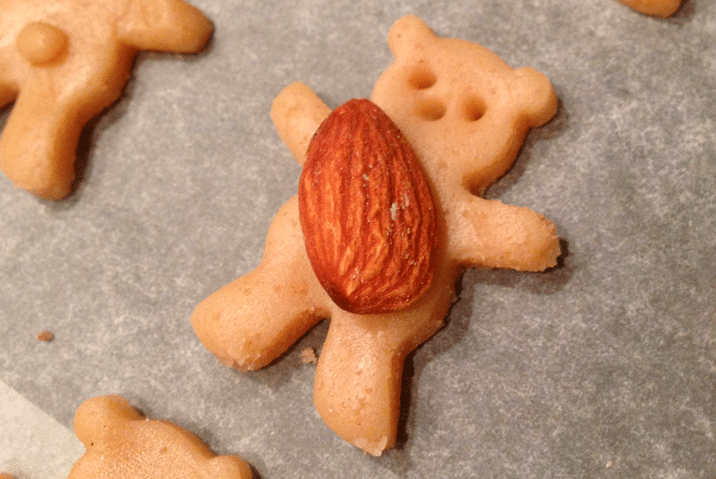 Sablés oursons avec amandes