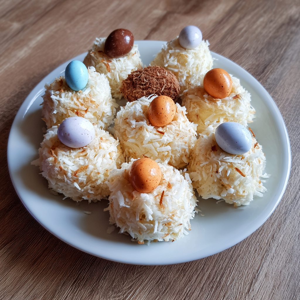 Nids de Pâques à la coco au Thermomix