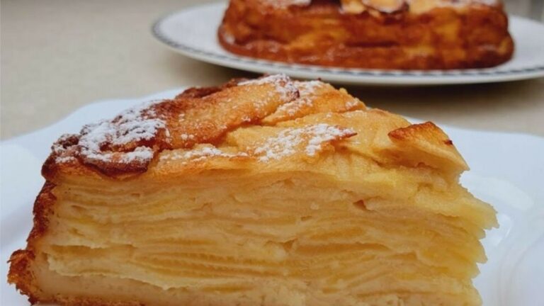 Gâteau invisible aux pommes facile