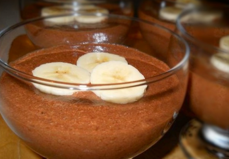 Mousse au Chocolat et Banane WW