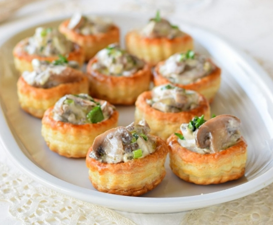 Vols au vent aux champignons – recette facile