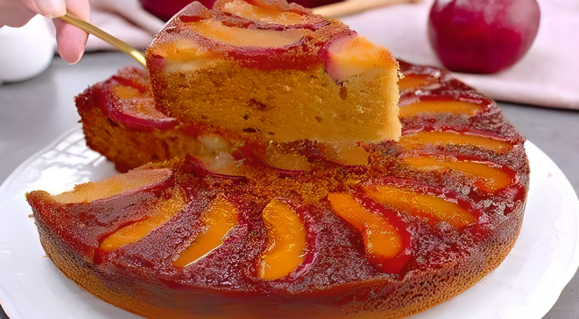 Gâteau aux pommes renversé adorer !