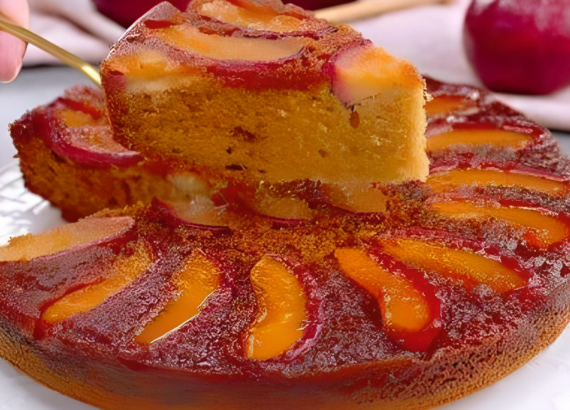 Gâteau aux pommes renversé adorer !
