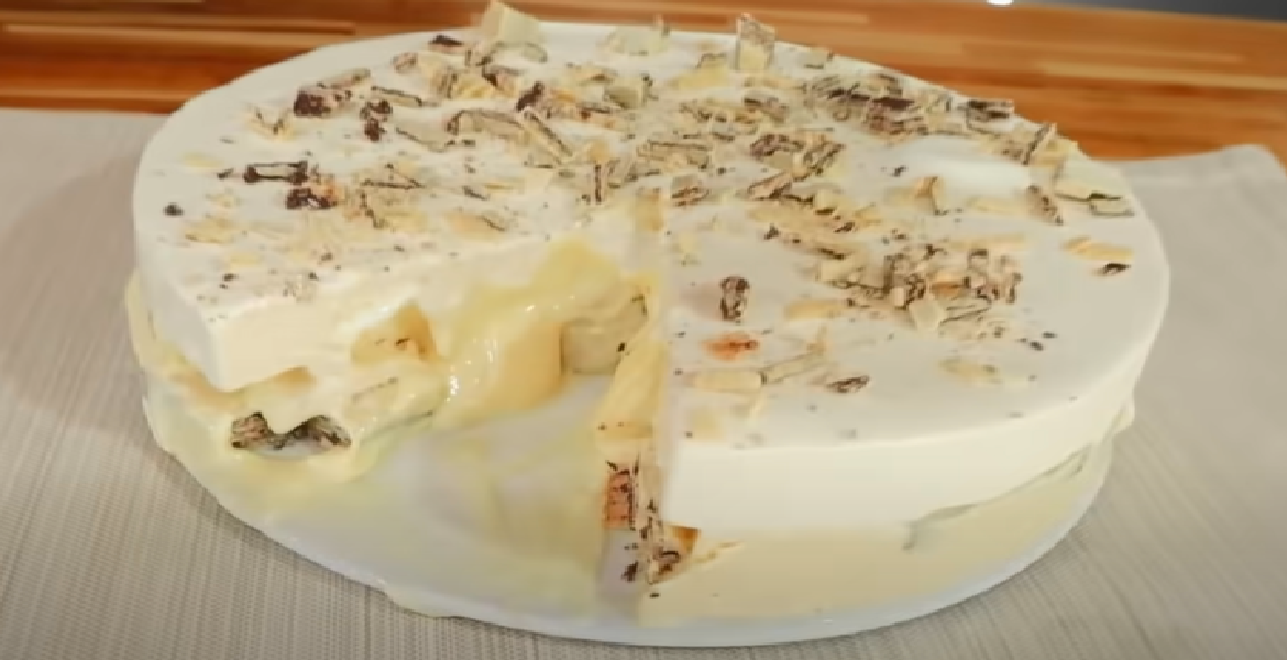 Cassata avec du chocolat blanc simple !