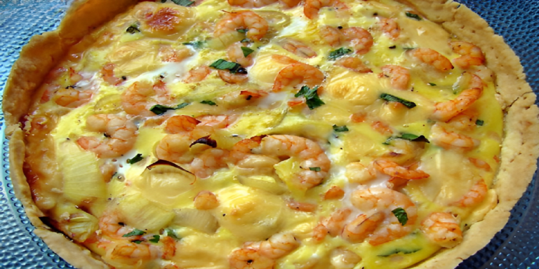 Quiche Aux Crevettes Et Au Fromage à La Crème : Recette