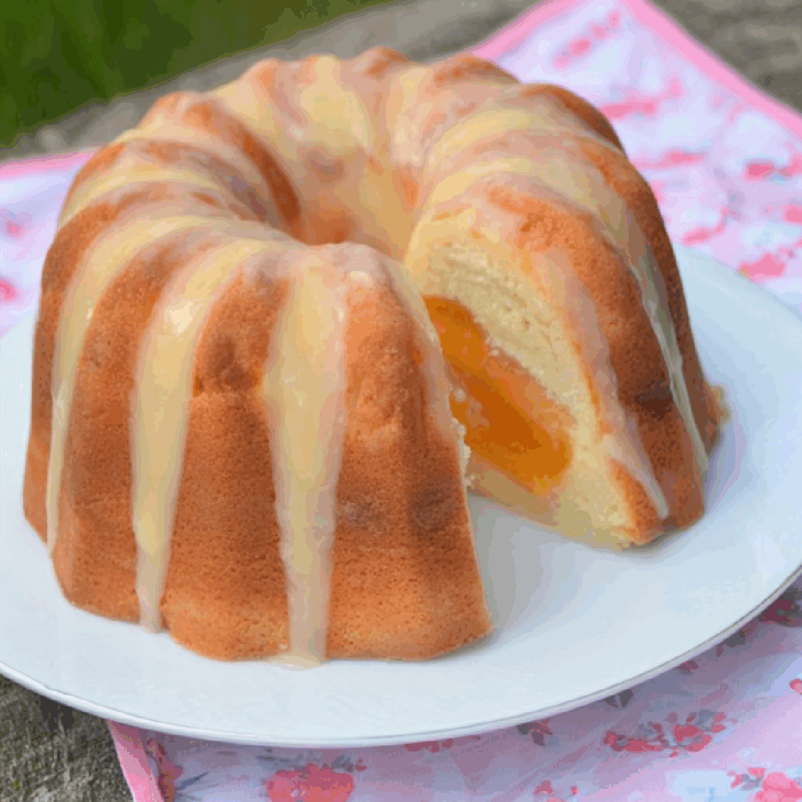Charlotte Flan à la Pêche
