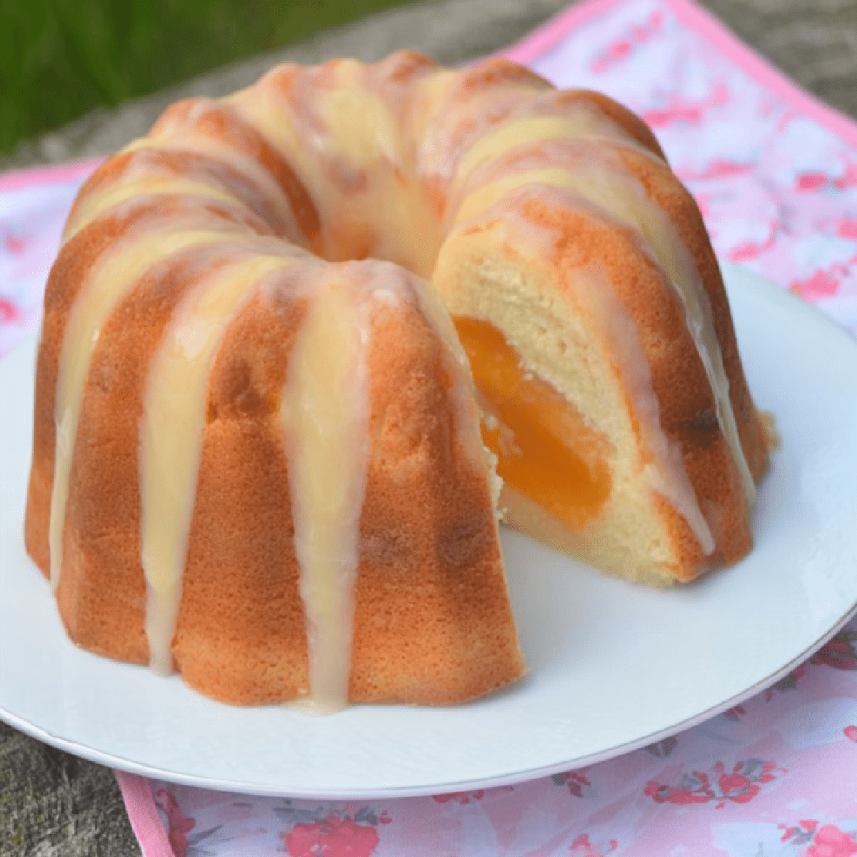 Charlotte Flan à la Pêche