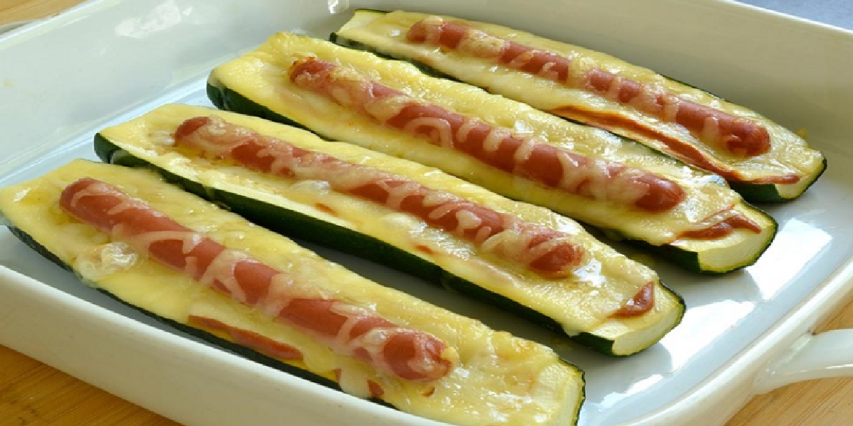Courgettes hot-dog