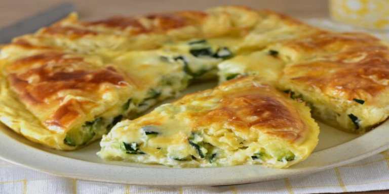 Tarte salée aux courgettes feuilletées : Recette