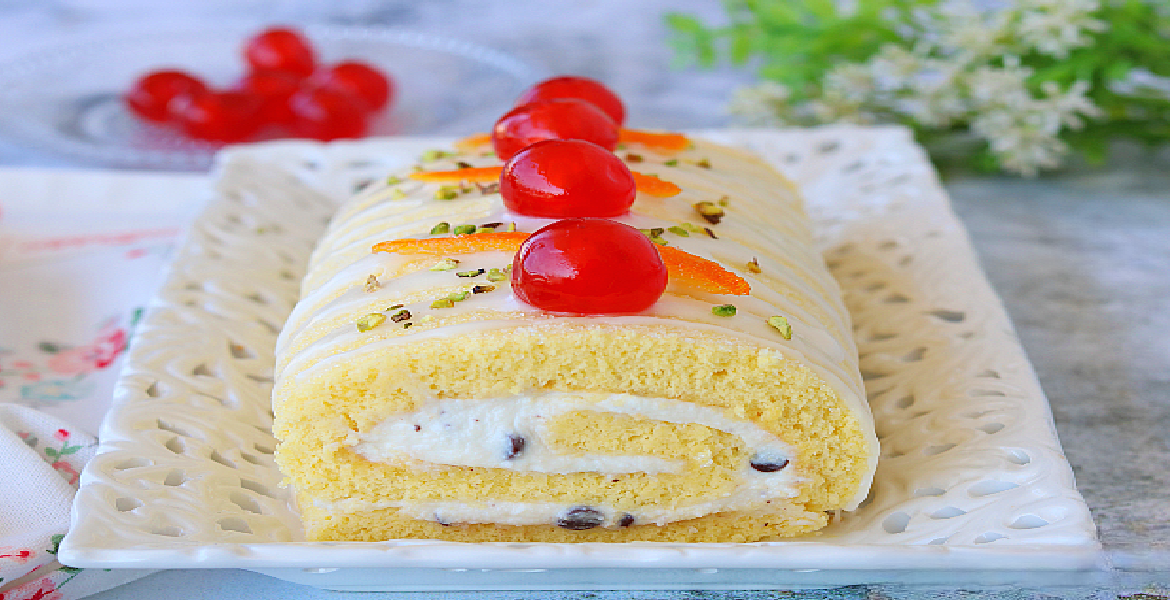 Roulé à la cassata sicilienne