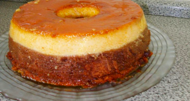 Gâteau-Flan au Cacao et à la Vanille