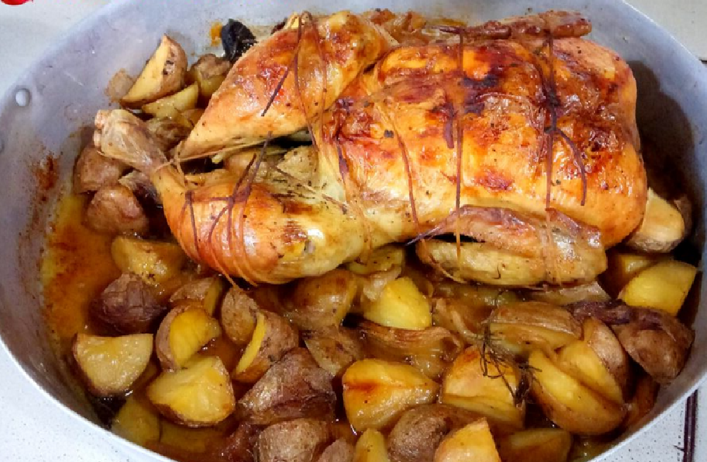 Poulet Rôti à la Grand-Mère avec Pommes de Terre