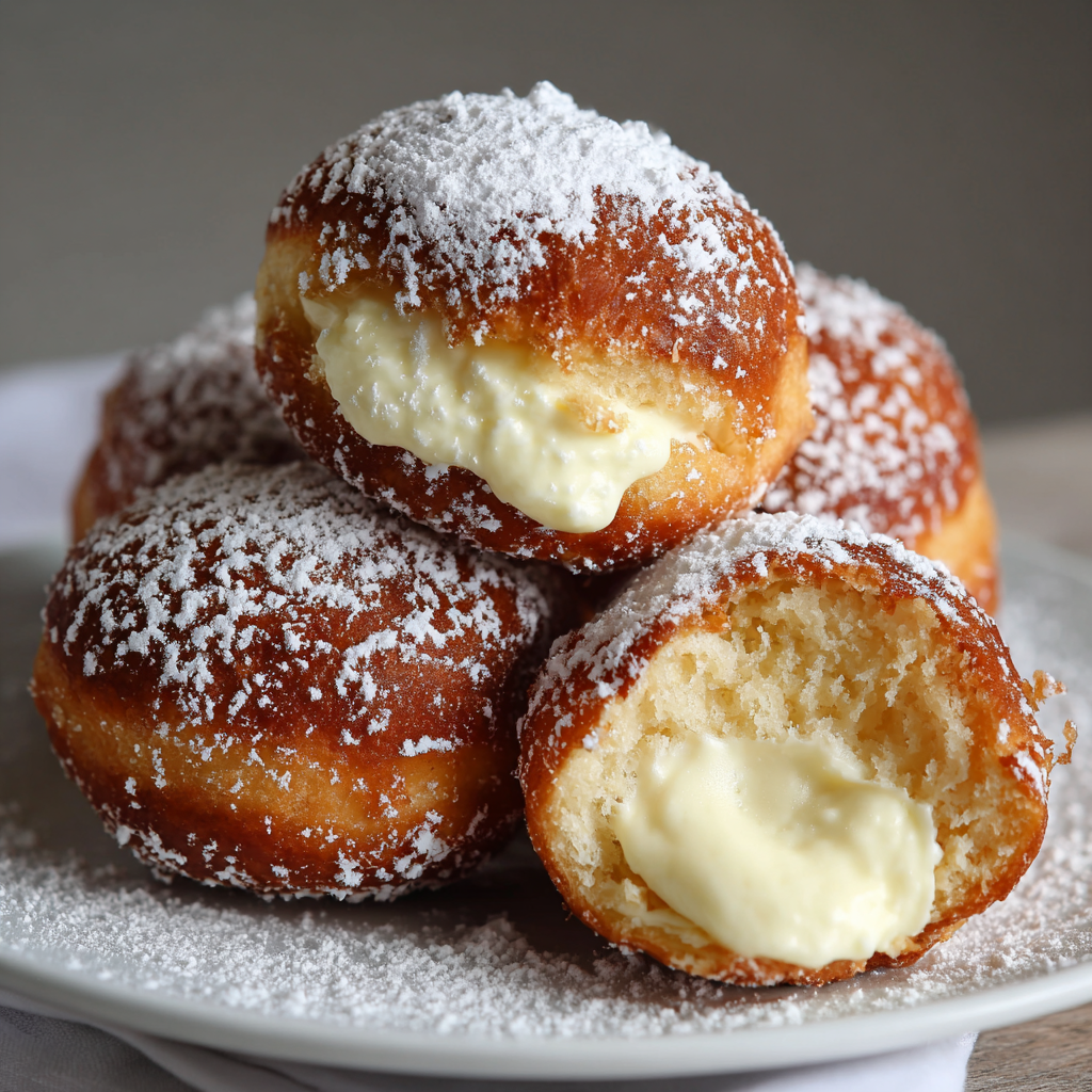 beignets fourrés à la crème au Thermomix