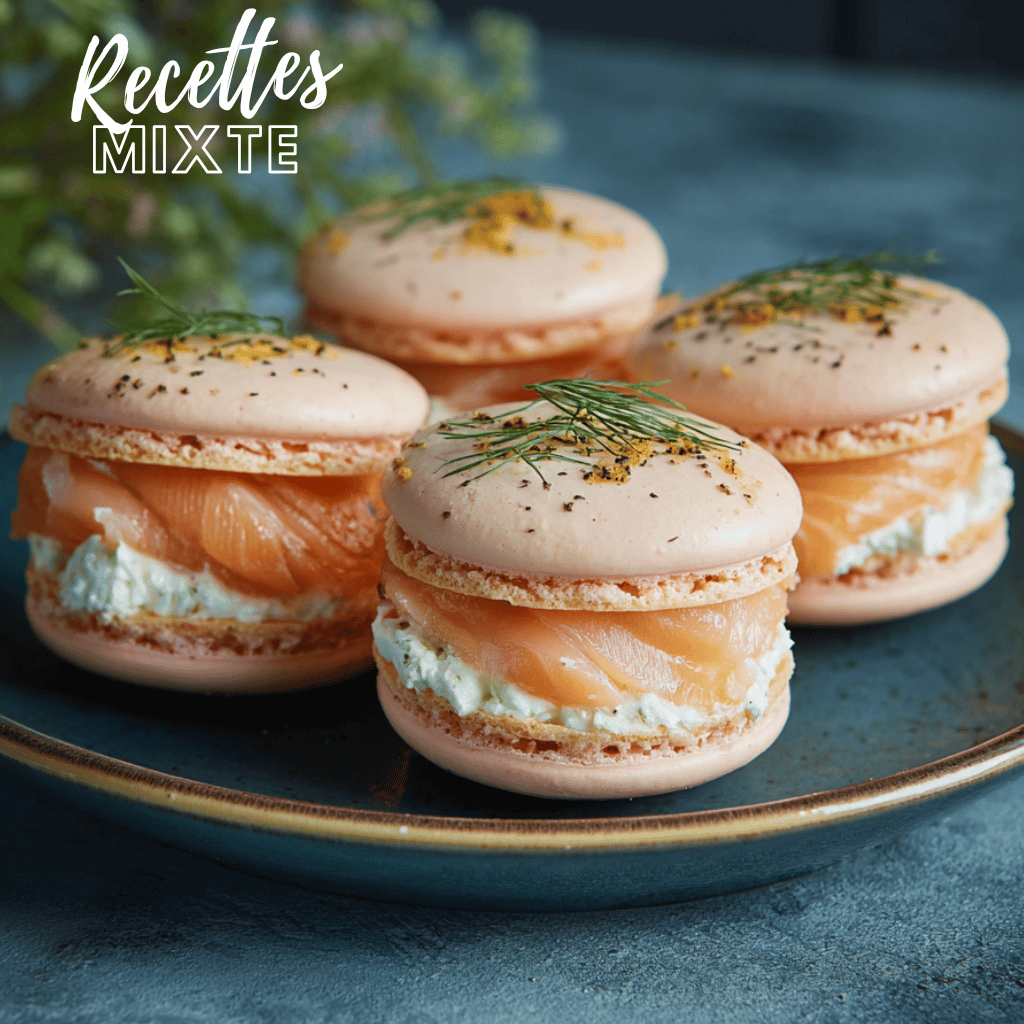 Macarons au Saumon et Fromage Frais au Thermomix