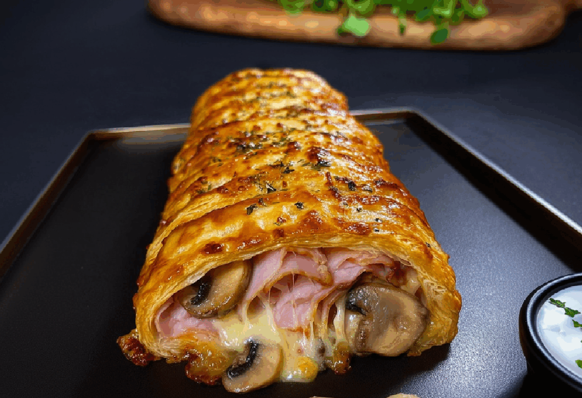 Feuilleté aux Champignons et Jambon