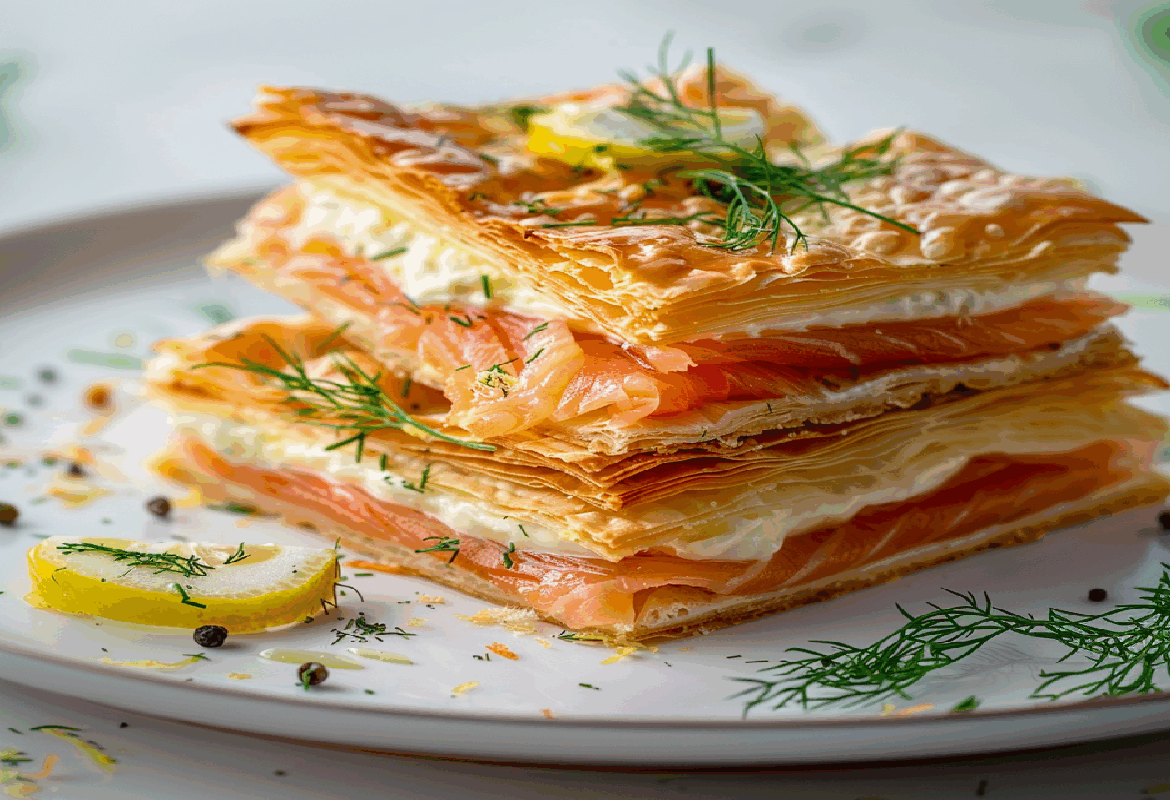 Millefeuille au Saumon Fumé et Mascarpone 